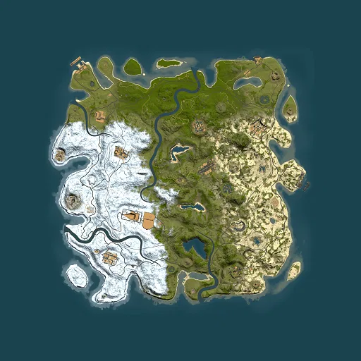 Rust map seed 304134572, 4500x4500m top-down preview