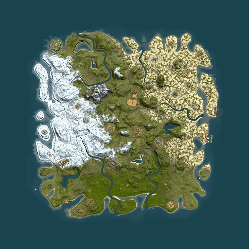 Rust map seed 1845714885, 5500x5500m top-down preview