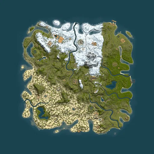 Rust map seed 675774079, 5500x5500m top-down preview