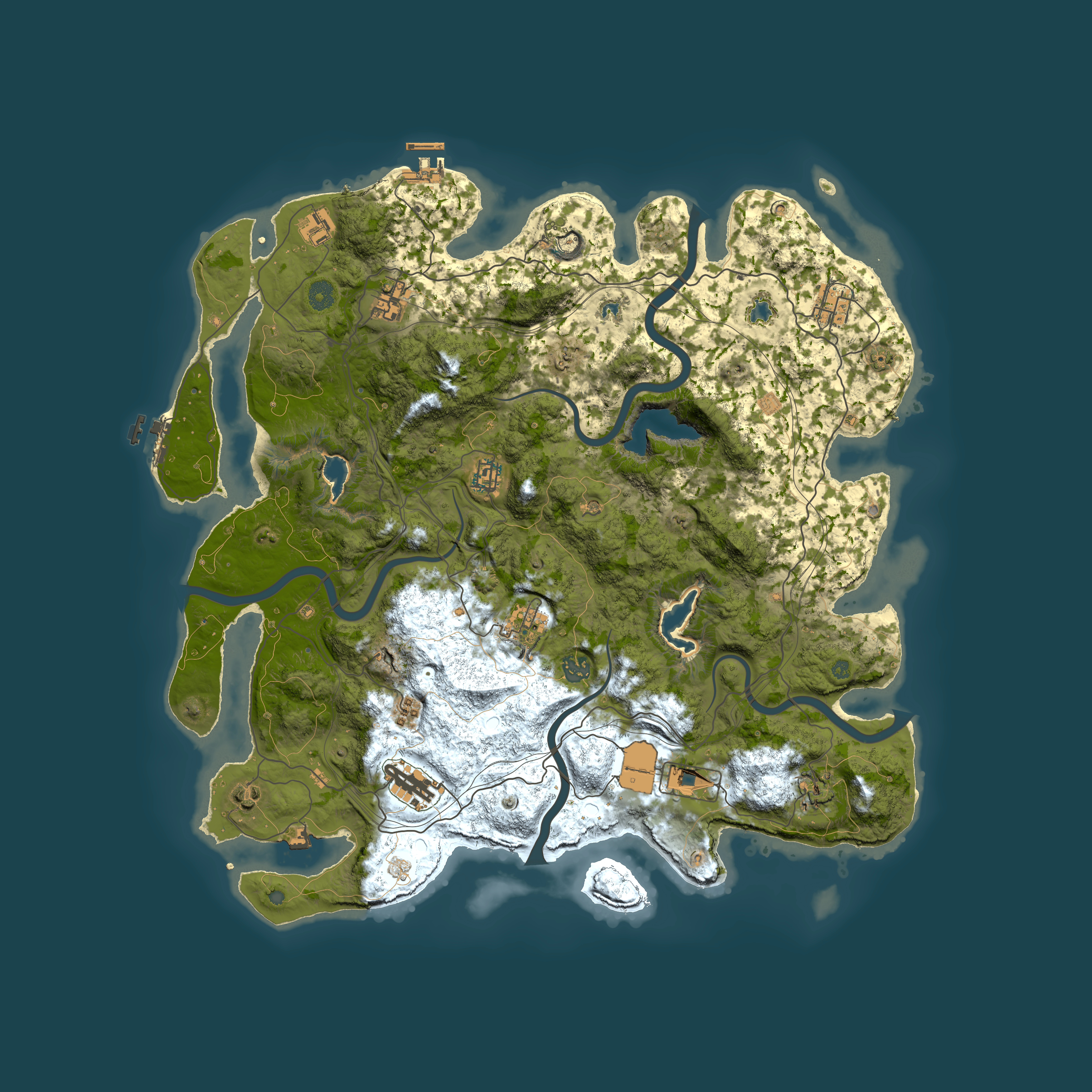 Full top-down render of Rust map seed 1001665148, 4500x4500m
