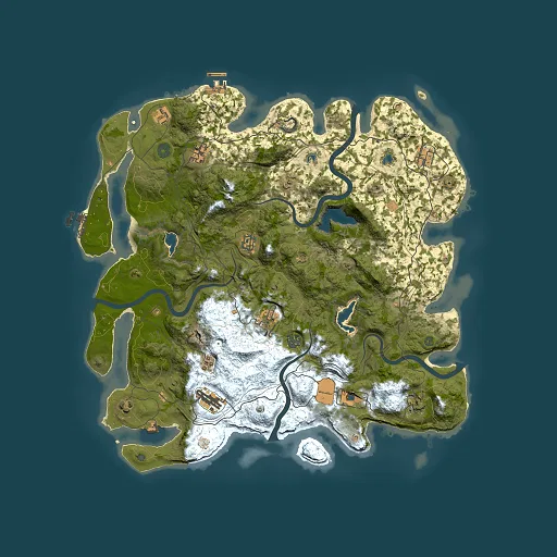 Rust map seed 1001665148, 4500x4500m top-down preview