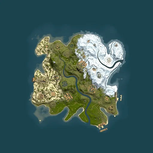 Rust map seed 401283898, 3000x3000m top-down preview