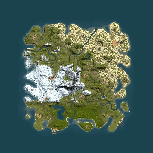 Rust map seed 523818700, 5000x5000m top-down preview