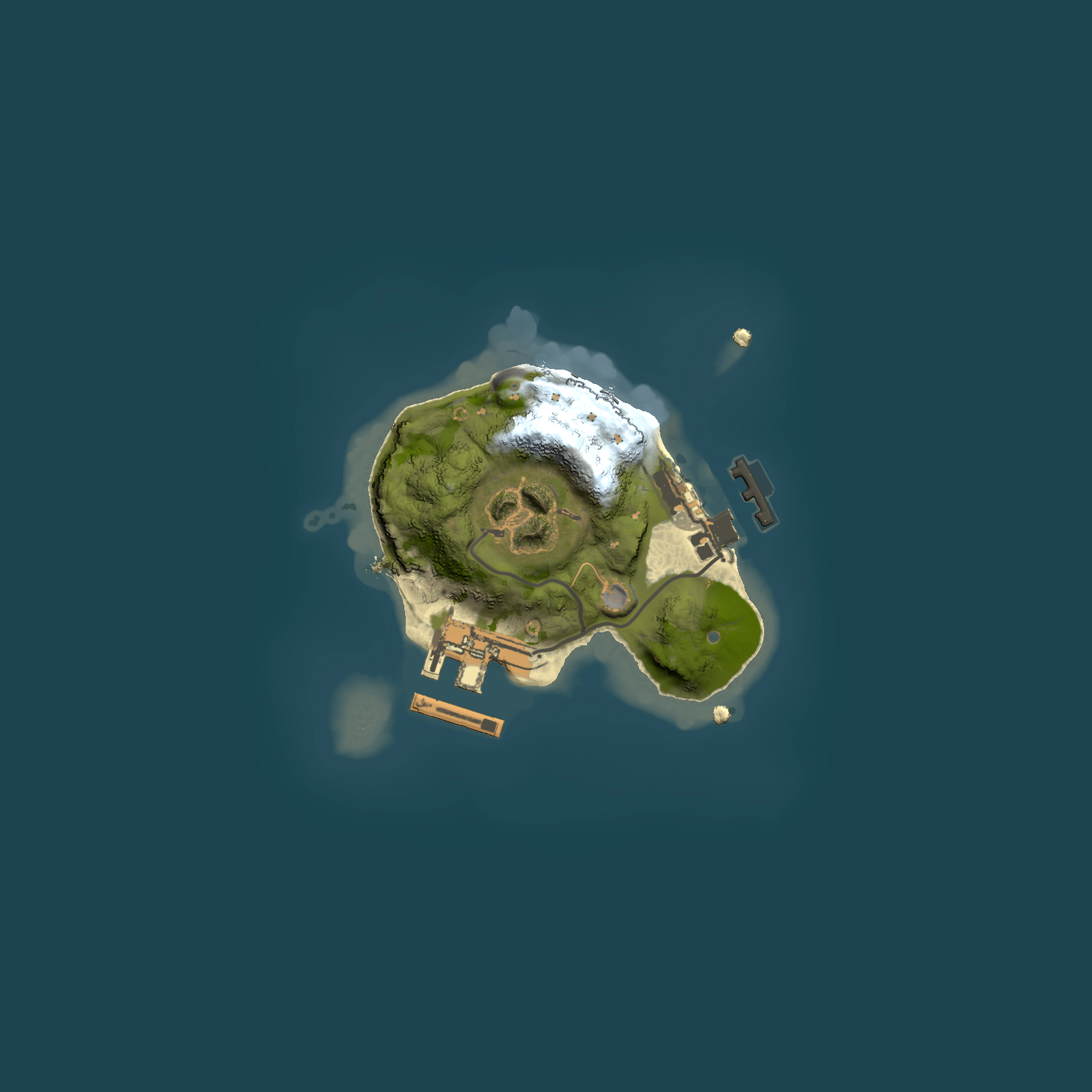 Full top-down render of Rust map seed 1195575746, 1500x1500m