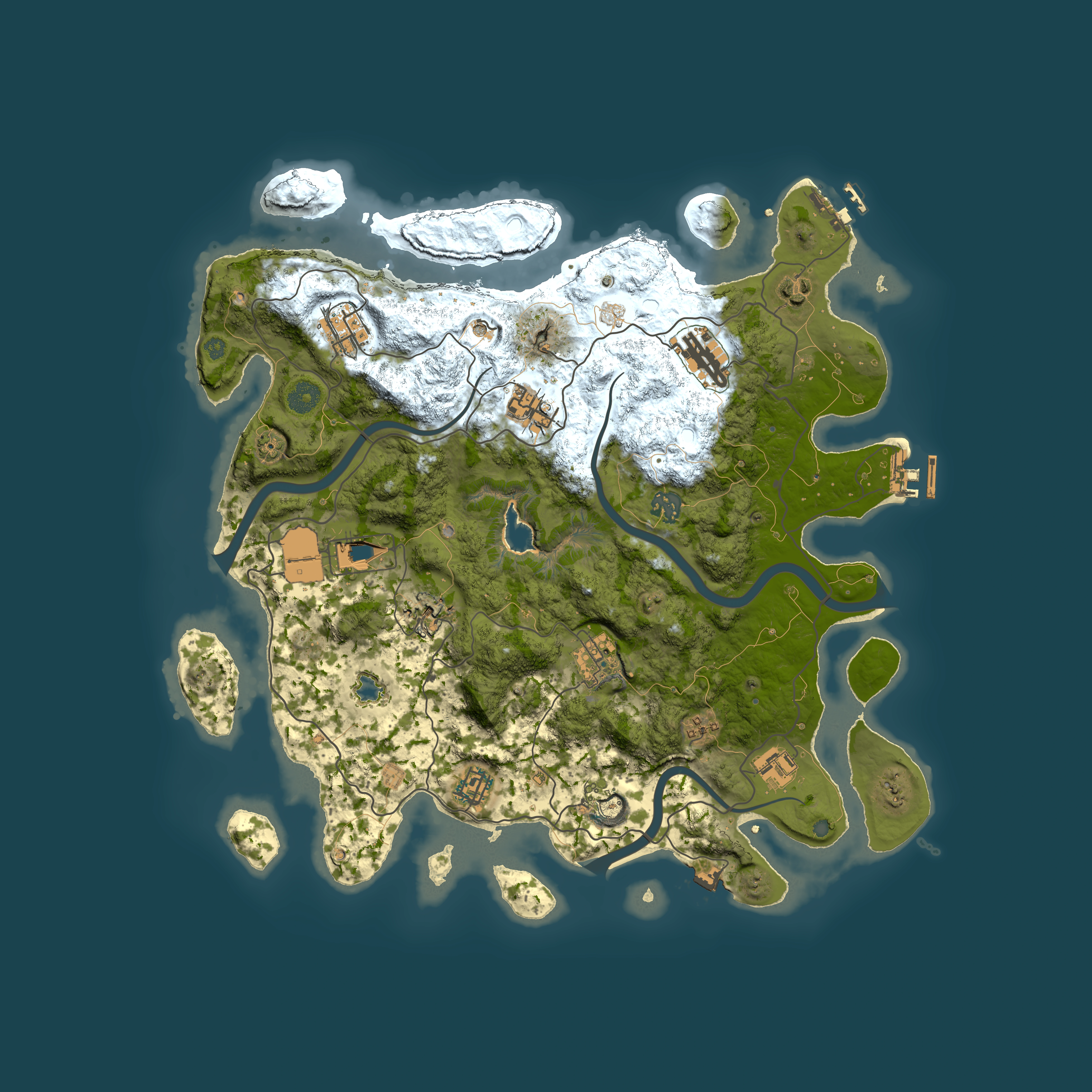 Full top-down render of Rust map seed 377205638, 4000x4000m