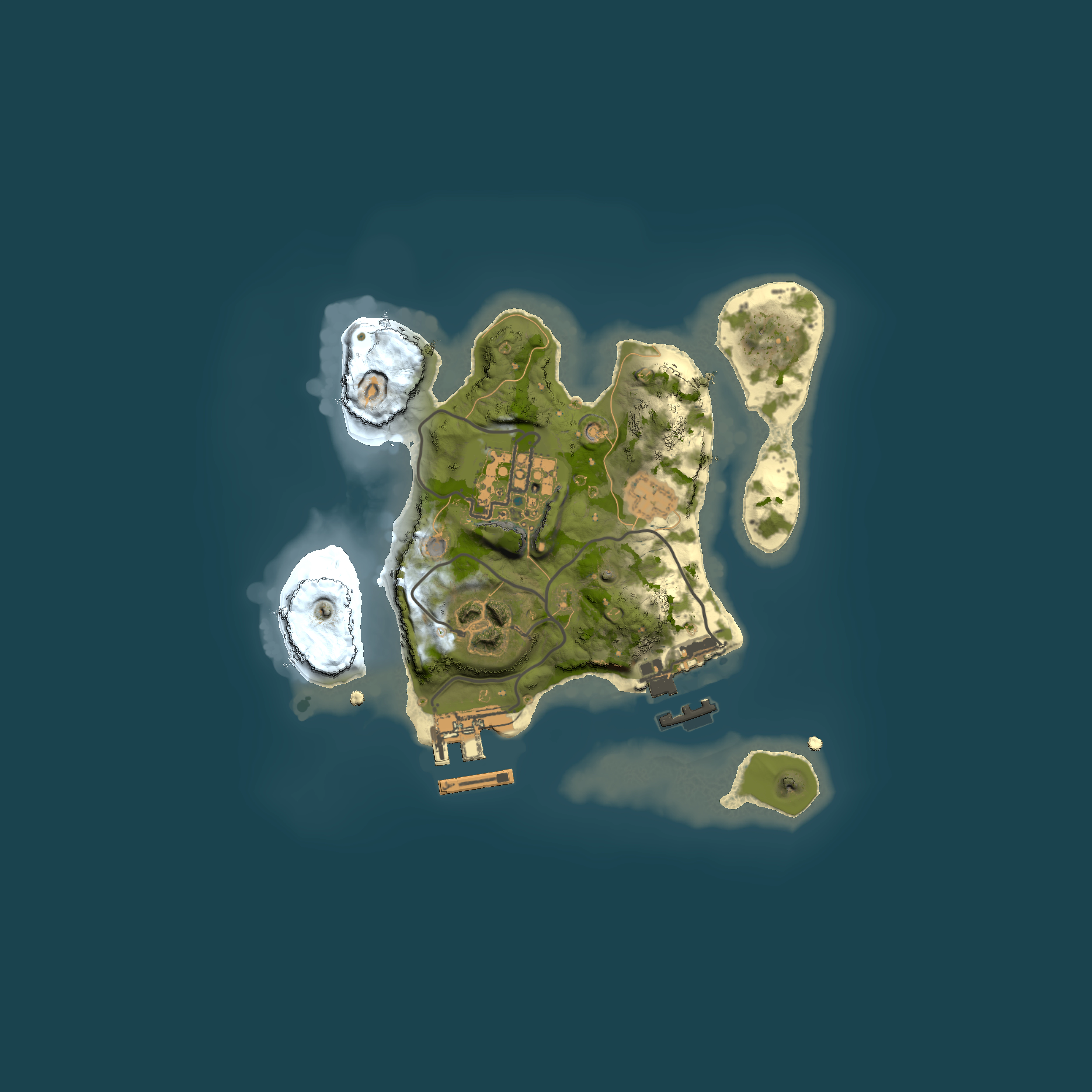 Full top-down render of Rust map seed 836958115, 2000x2000m