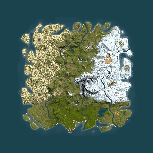 Rust map seed 585045059, 5500x5500m top-down preview