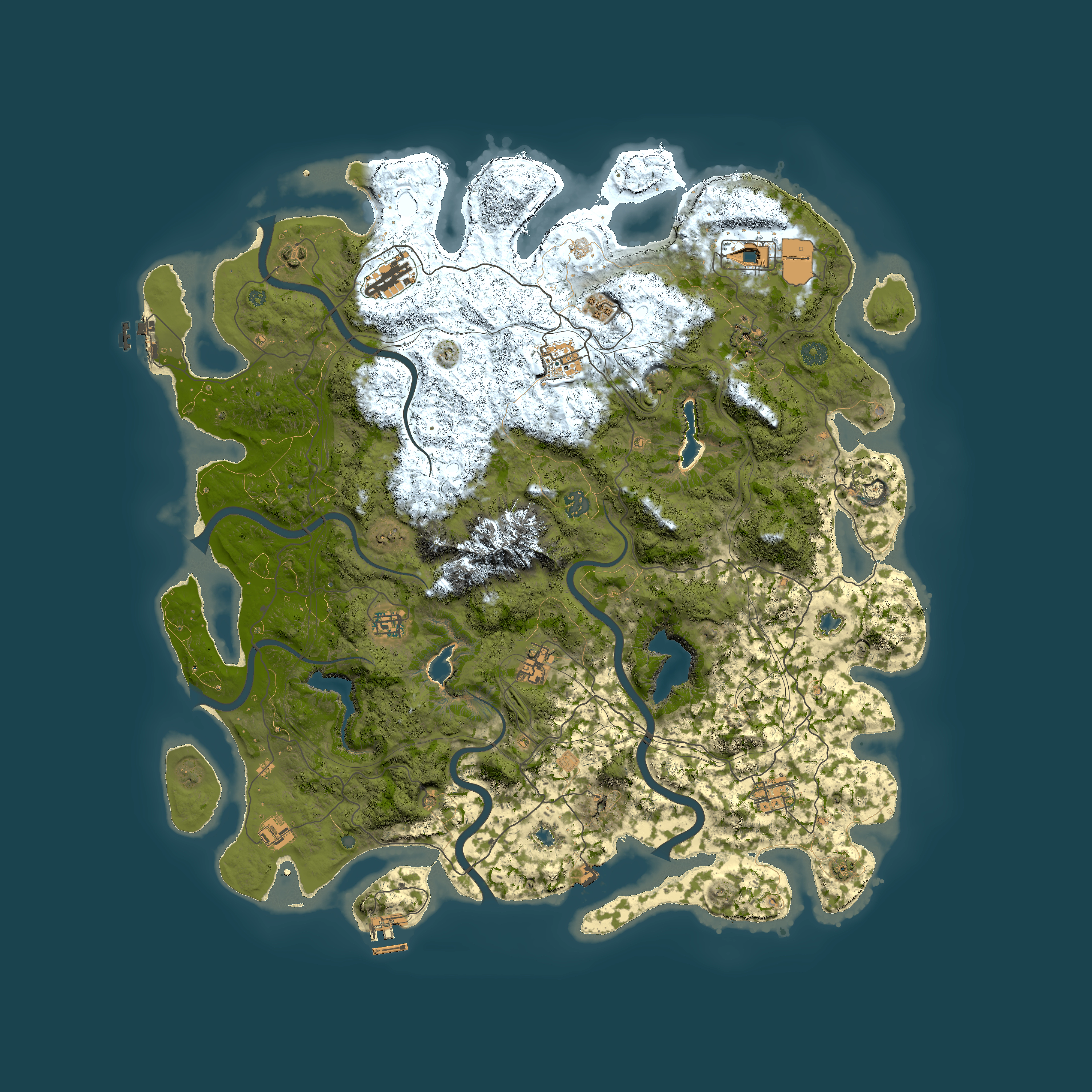 Full top-down render of Rust map seed 775678229, 5000x5000m