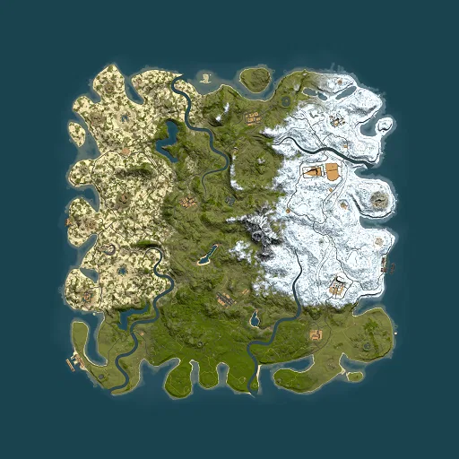 Rust map seed 488644497, 5500x5500m top-down preview