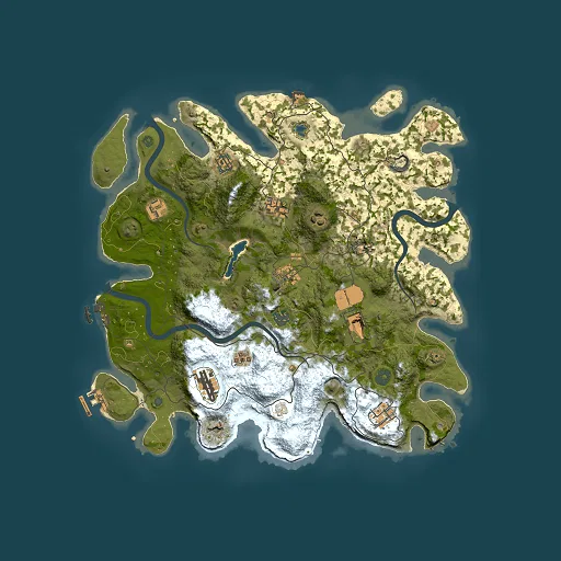 Rust map seed 2076985705, 4000x4000m top-down preview