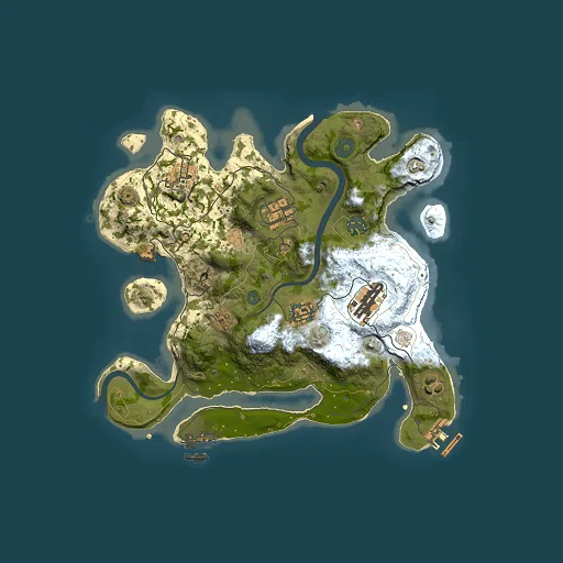 Rust map seed 251307156, 3000x3000m top-down preview