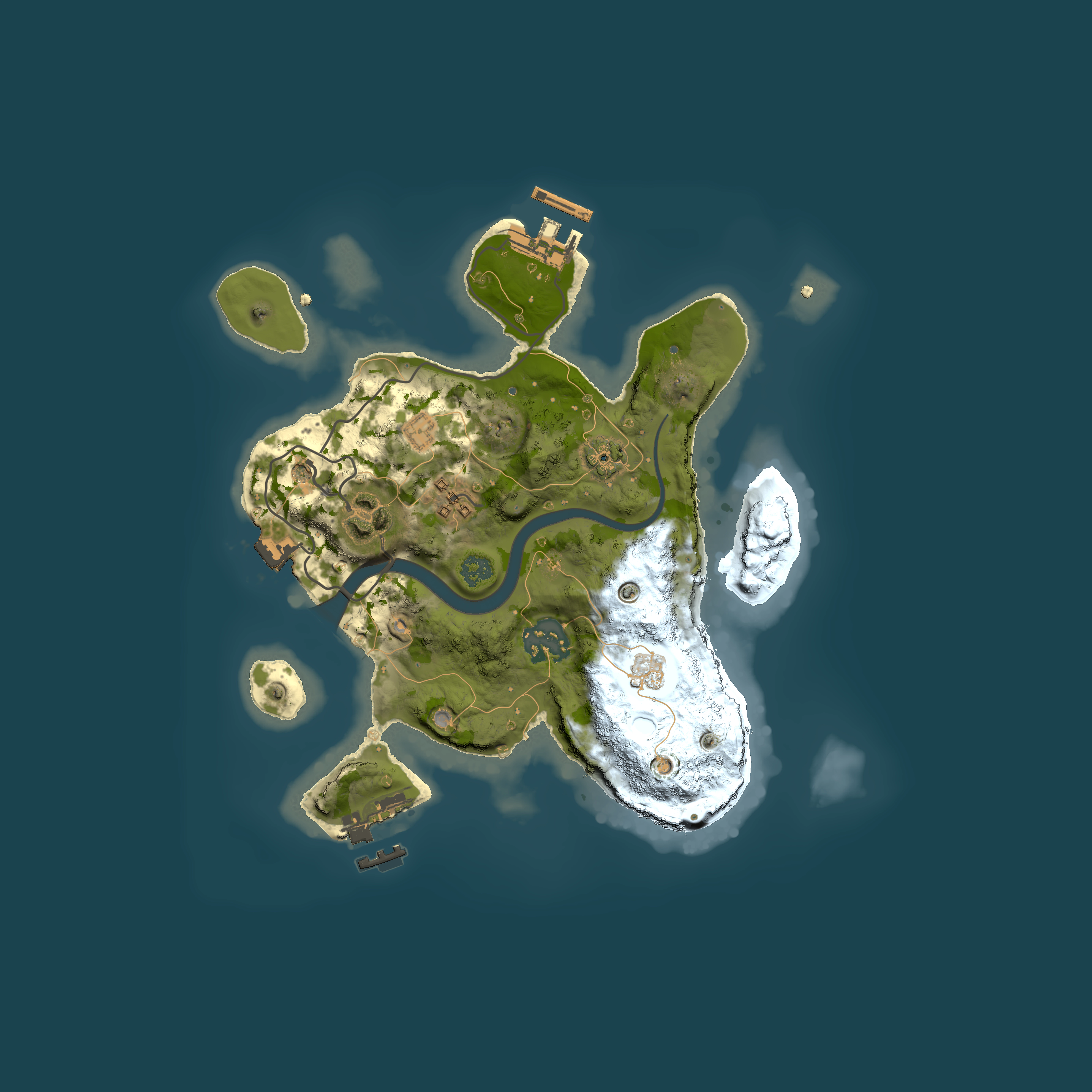 Full top-down render of Rust map seed 153562452, 2500x2500m
