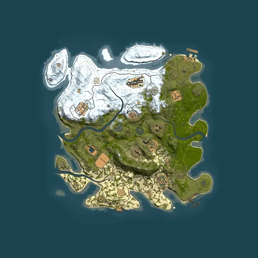 Rust map seed 2014834193, 3500x3500m top-down preview