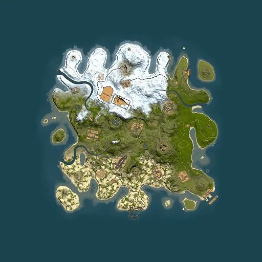 Rust map seed 595482052, 3500x3500m top-down preview