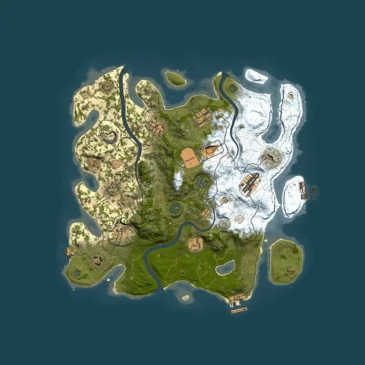 Rust map seed 2071802139, 3500x3500m top-down preview