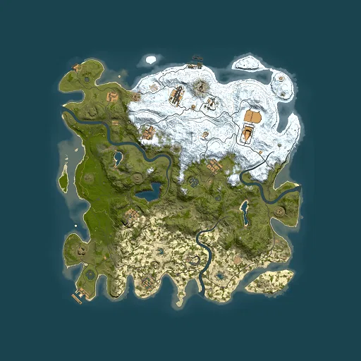 Rust map seed 1245617111, 4500x4500m top-down preview