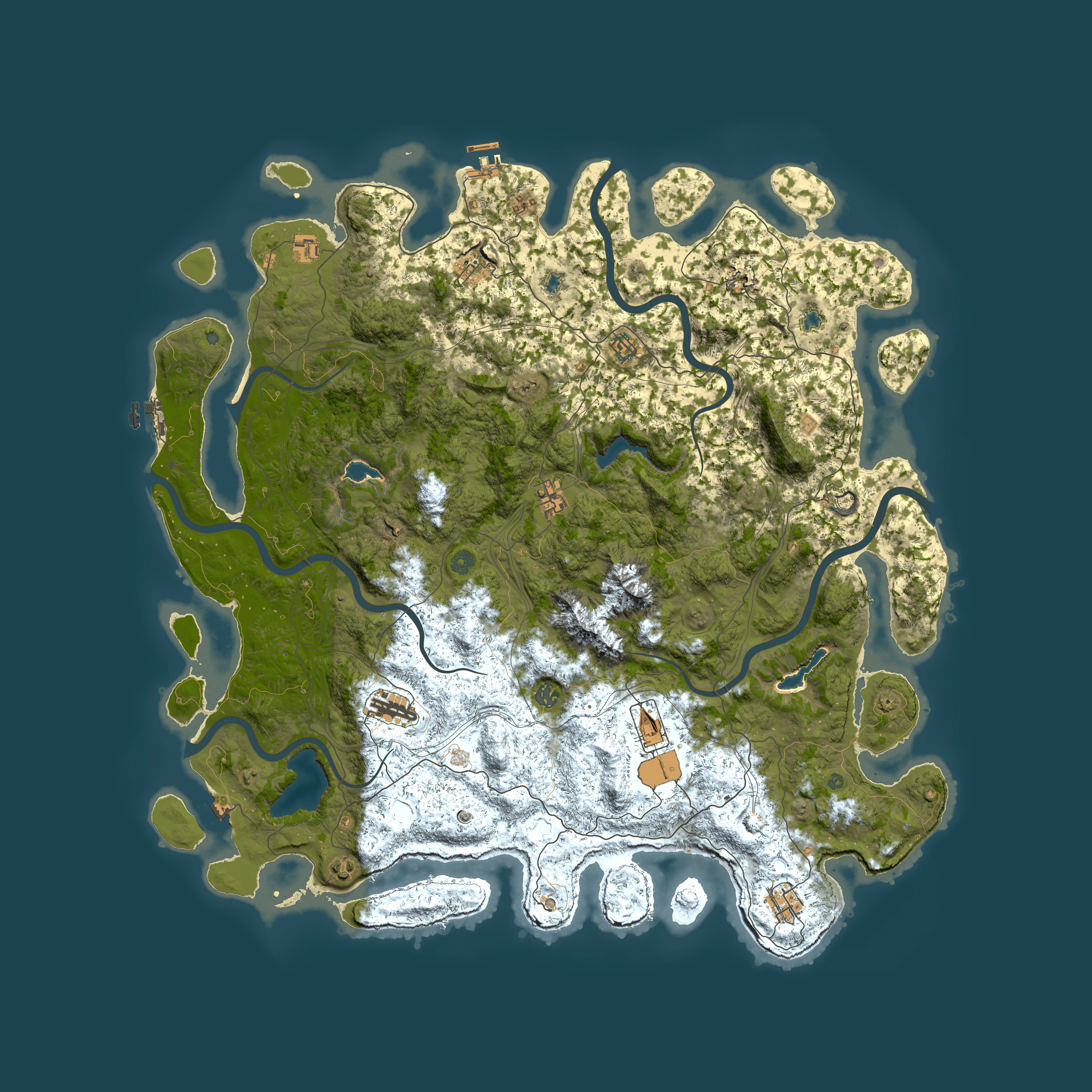 Full top-down render of Rust map seed 1275783057, 5500x5500m