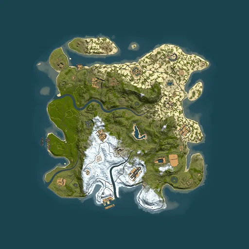 Rust map seed 1496500241, 4000x4000m top-down preview