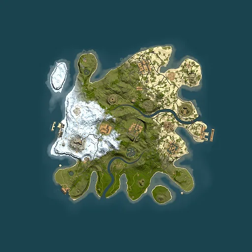 Rust map seed 990392601, 3000x3000m top-down preview