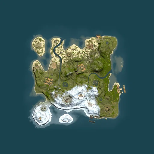 Rust map seed 199218047, 3000x3000m top-down preview