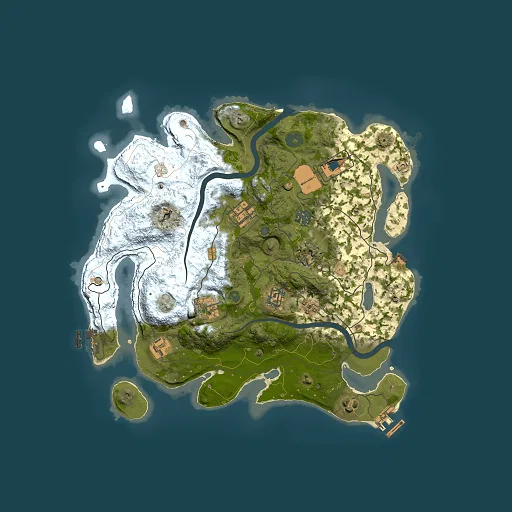 Rust map seed 576546975, 3500x3500m top-down preview