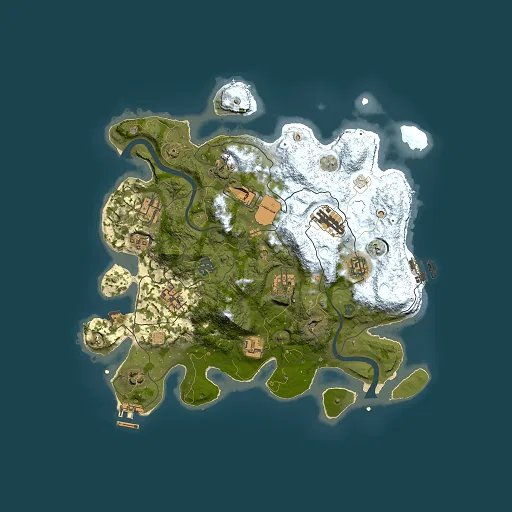 Rust map seed 1490169982, 3500x3500m top-down preview