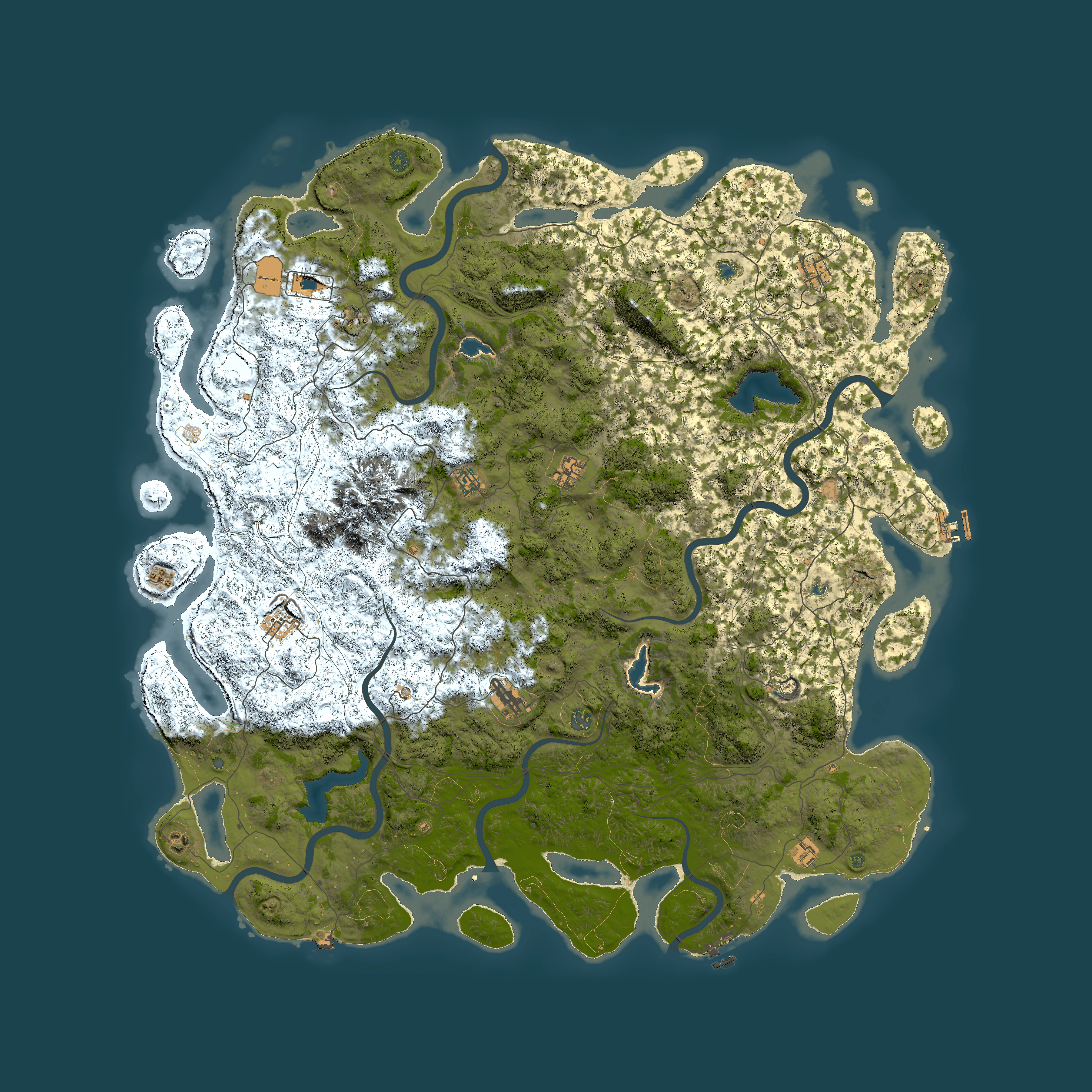 Full top-down render of Rust map seed 1611317795, 6000x6000m