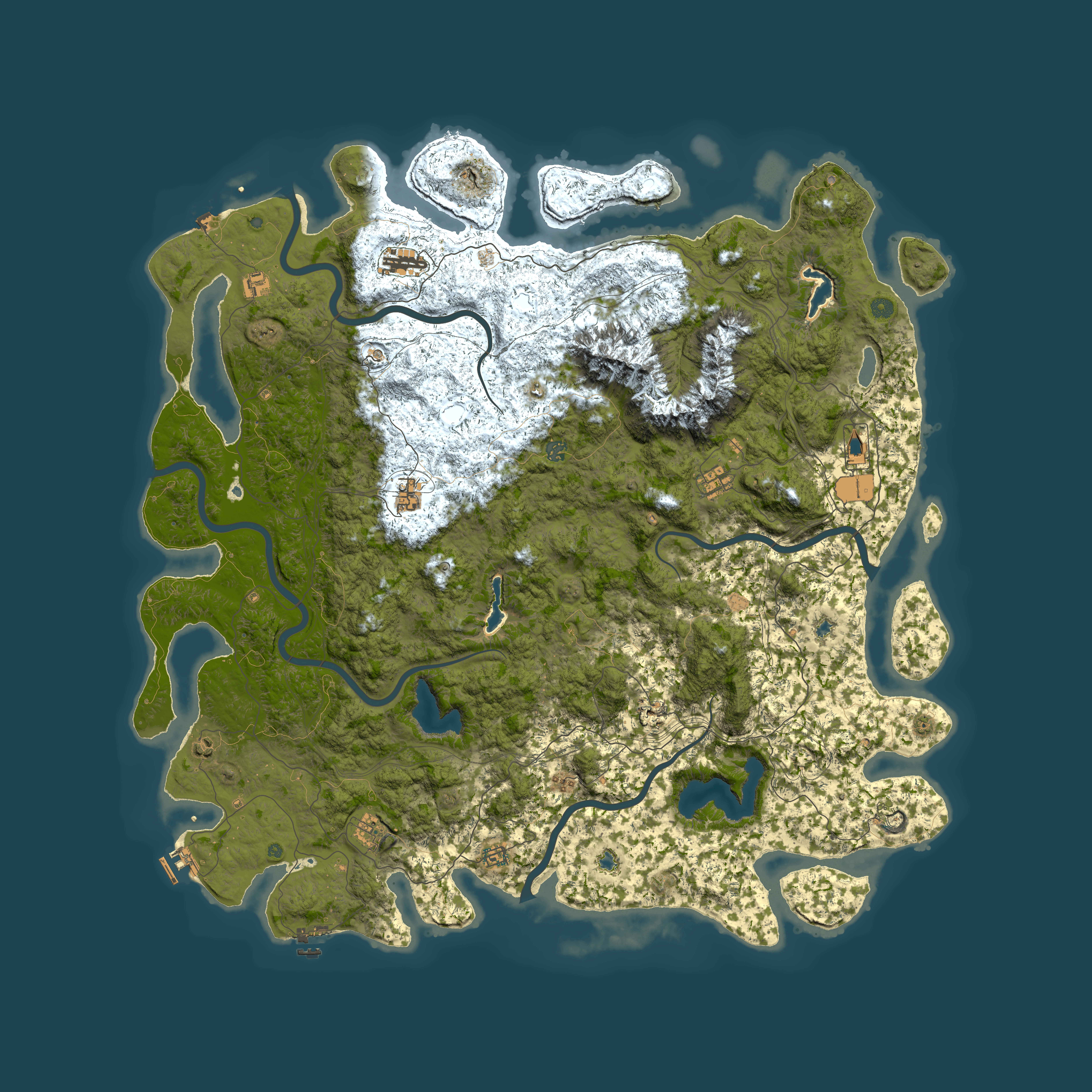 Full top-down render of Rust map seed 575635850, 6000x6000m