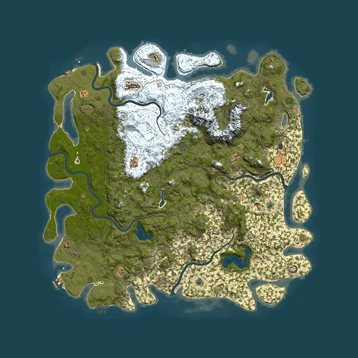Rust map seed 575635850, 6000x6000m top-down preview