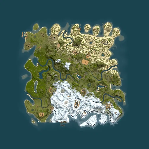 Rust map seed 211611911, 4500x4500m top-down preview