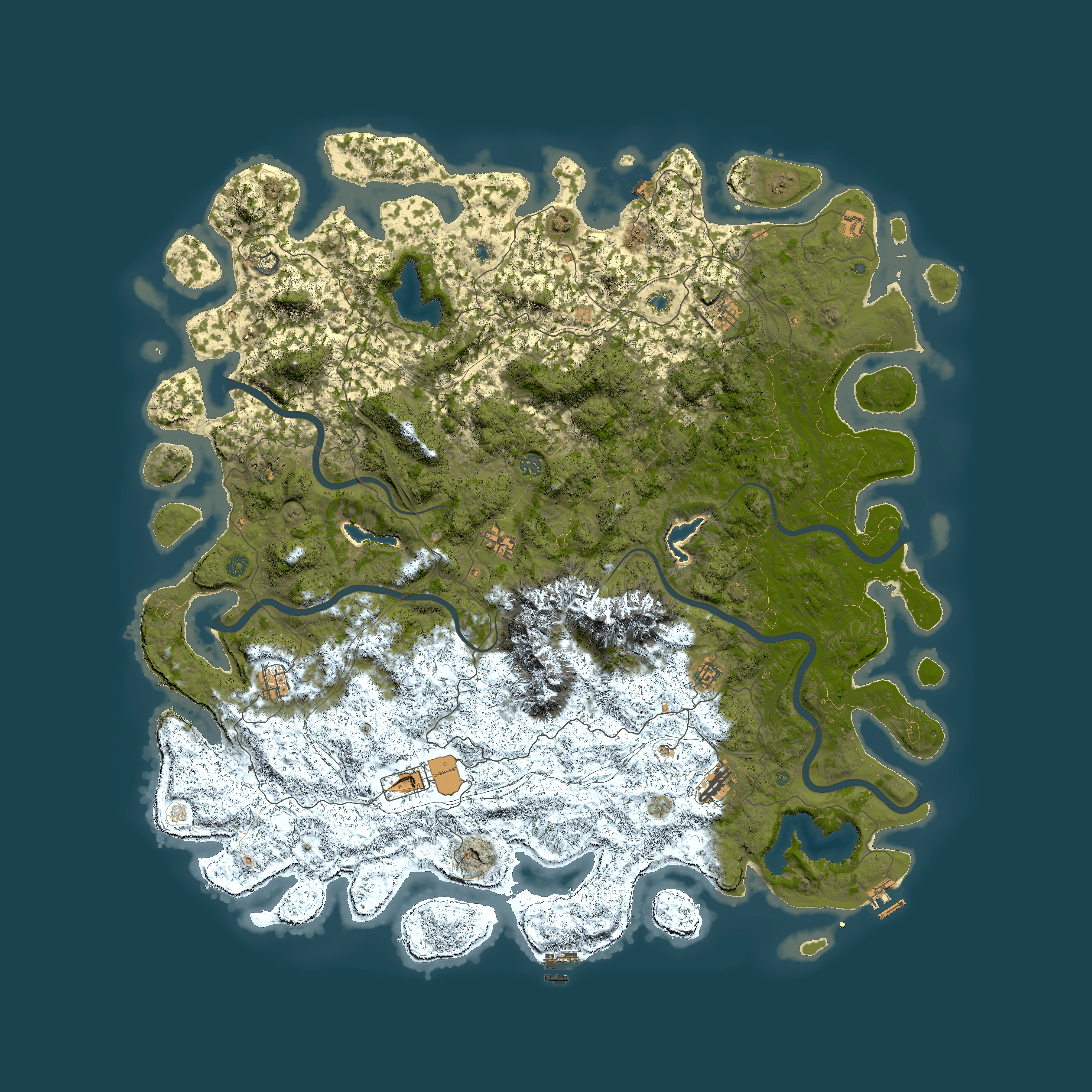 Full top-down render of Rust map seed 2137522665, 6000x6000m