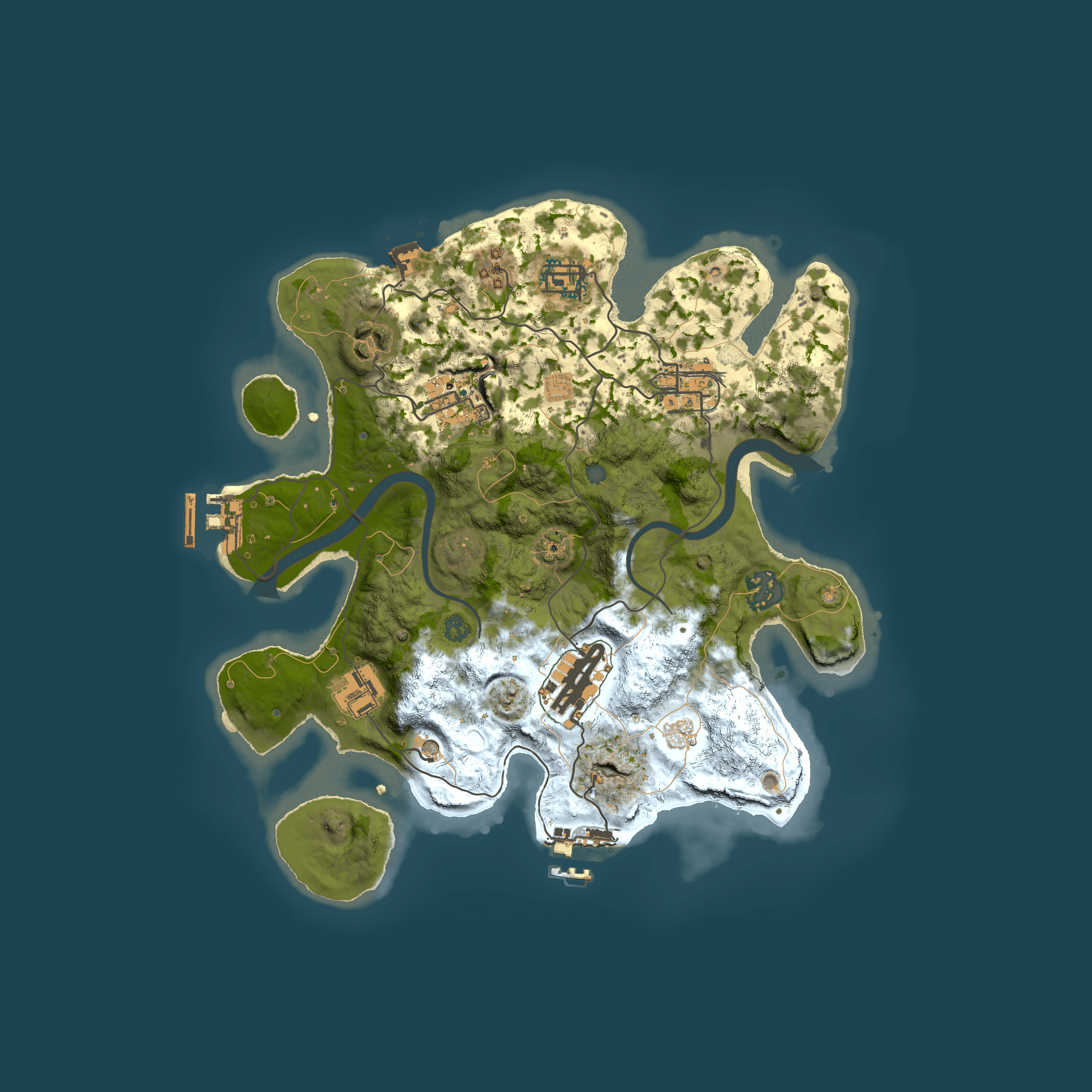 Full top-down render of Rust map seed 1270402192, 3000x3000m