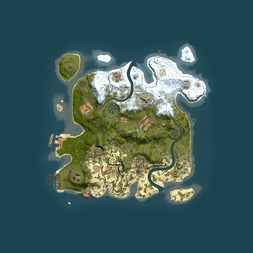 Rust map seed 246207243, 3000x3000m top-down preview