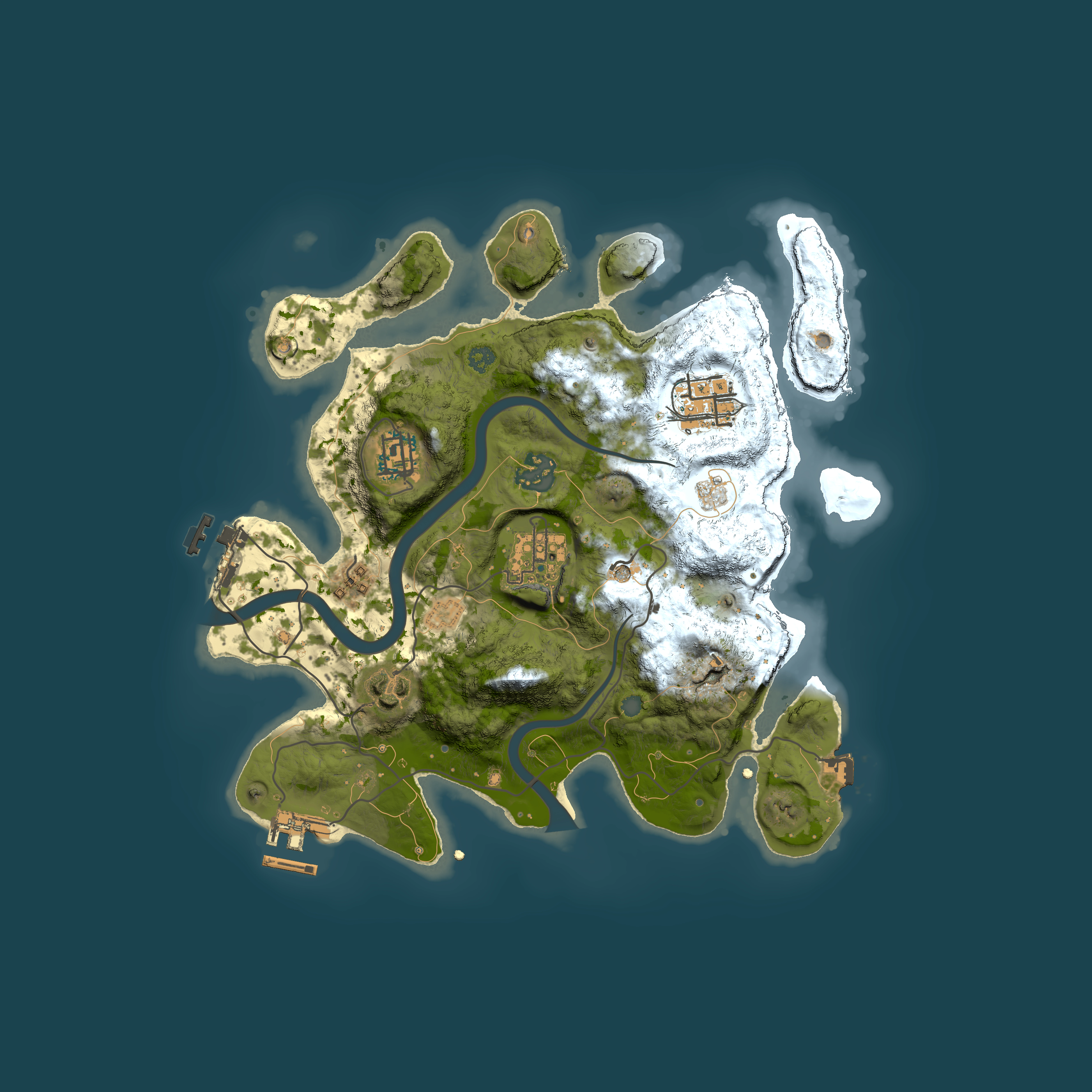 Full top-down render of Rust map seed 1253148155, 3000x3000m
