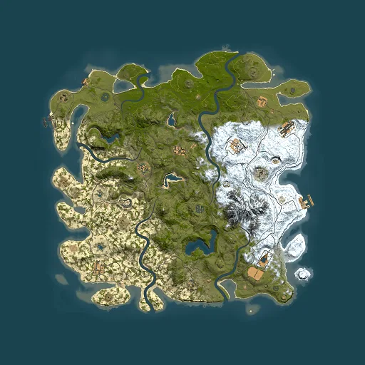 Rust map seed 739311204, 5000x5000m top-down preview