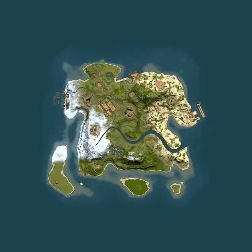 Rust map seed 1319704128, 2500x2500m top-down preview