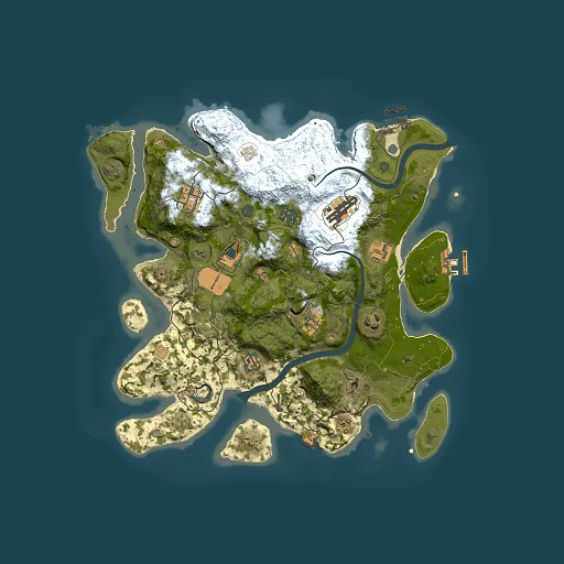 Rust map seed 2142973894, 3500x3500m top-down preview
