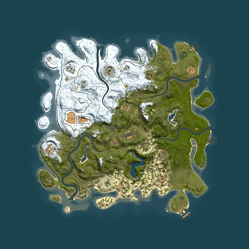 Rust map seed 645176976, 4500x4500m top-down preview