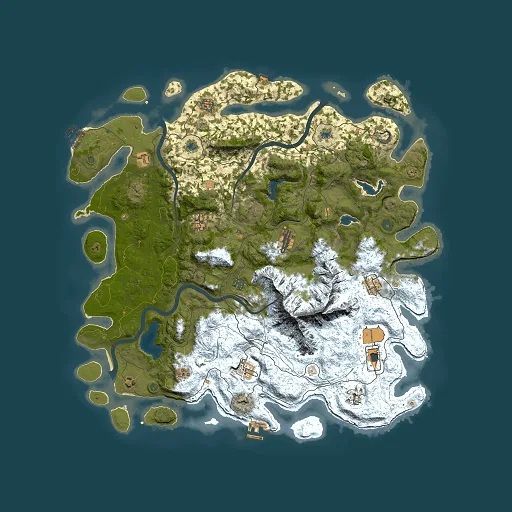 Rust map seed 1870531889, 5000x5000m top-down preview