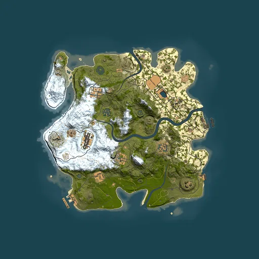 Rust map seed 160310023, 3500x3500m top-down preview