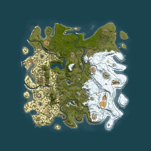 Rust map seed 87733116, 4500x4500m top-down preview