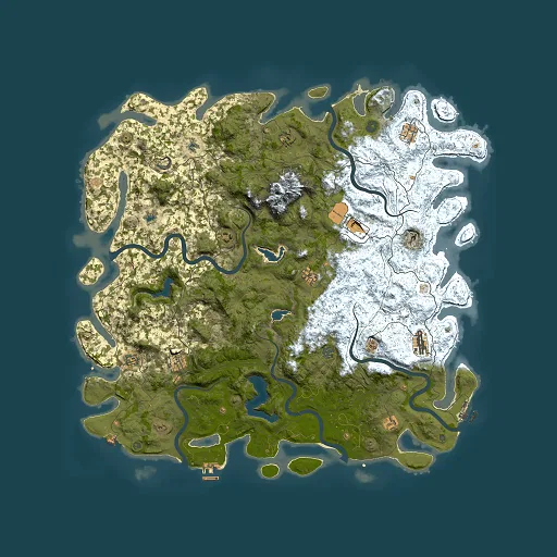 Rust map seed 1492842309, 5500x5500m top-down preview