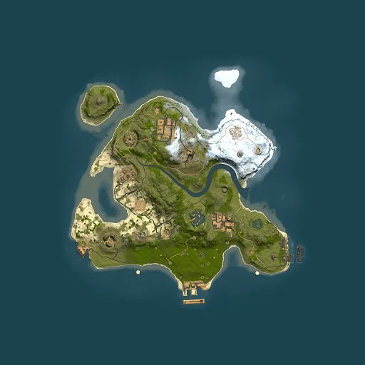 Rust map seed 401976053, 2500x2500m top-down preview