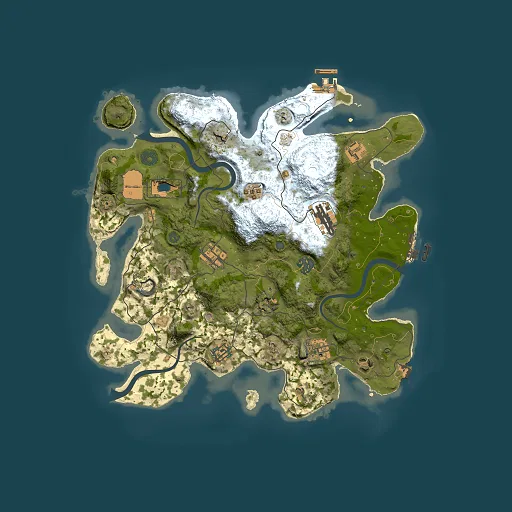 Rust map seed 880158528, 3500x3500m top-down preview