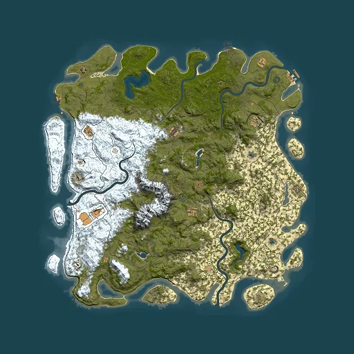 Rust map seed 81123955, 6000x6000m top-down preview