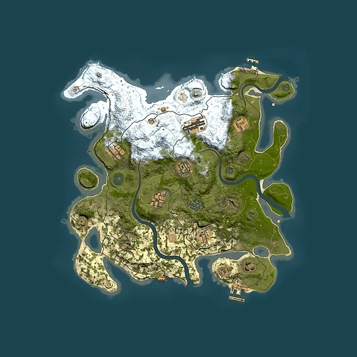 Rust map seed 81137258, 3500x3500m top-down preview