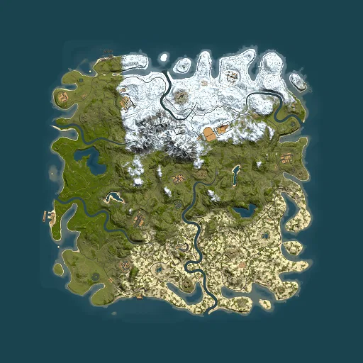 Rust map seed 1143692296, 5500x5500m top-down preview