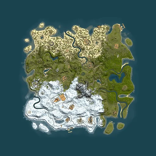 Rust map seed 80808745, 5000x5000m top-down preview