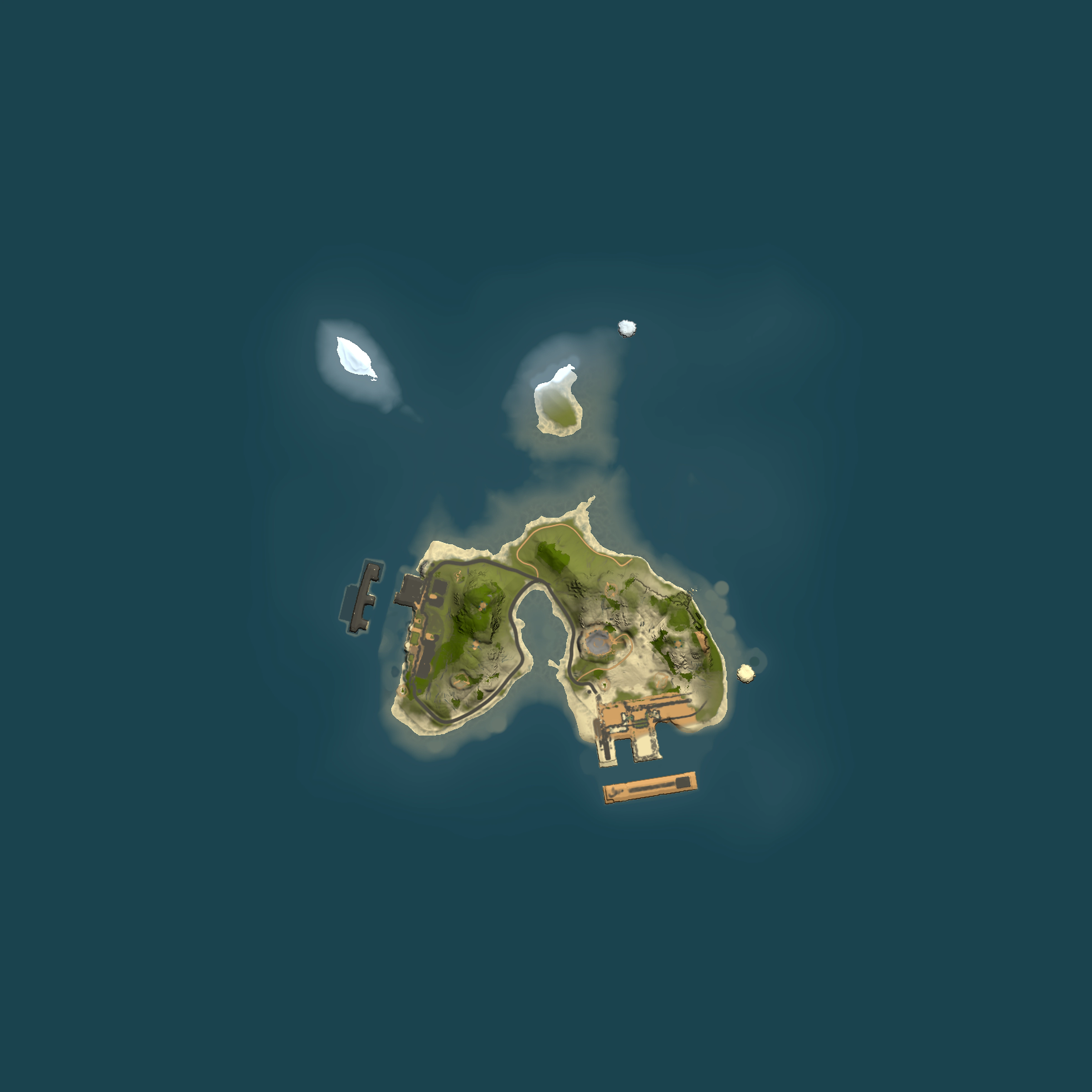 Full top-down render of Rust map seed 1740945338, 1500x1500m