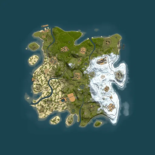 Rust map seed 1613048657, 3500x3500m top-down preview